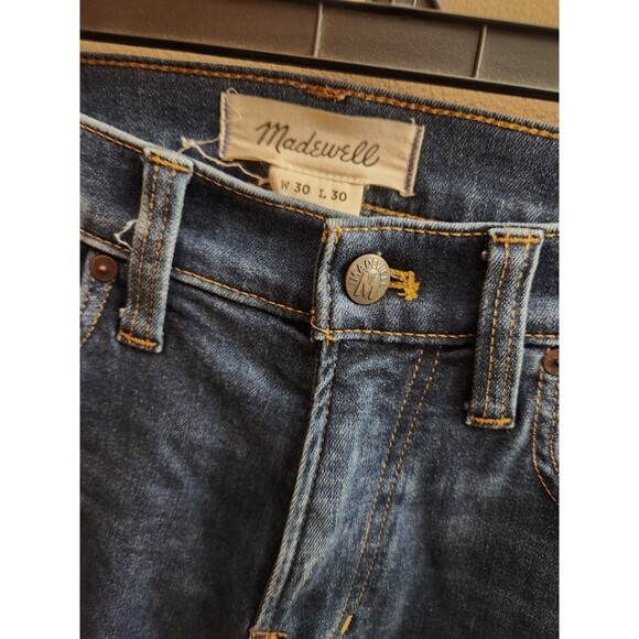 Men's Madewell Slim Denim Blue Jeans Stretch Dark Wash Size 30X30 - Picture 2 of 4